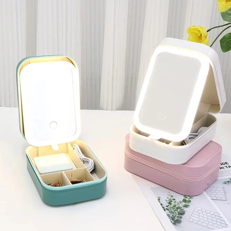 LED Mirror Makeup Storage Box - Luminosh