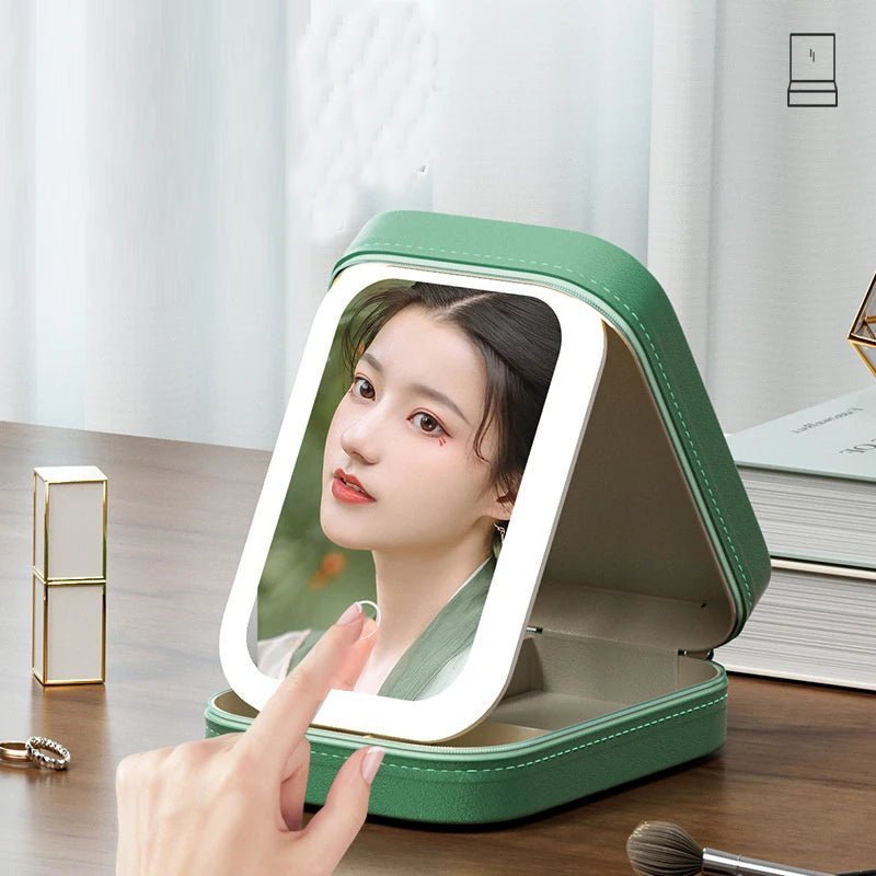 LED Mirror Makeup Storage Box - Luminosh