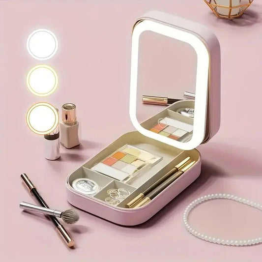 LED Mirror Makeup Storage Box - Luminosh