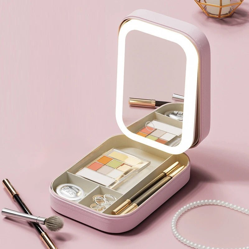 LED Mirror Makeup Storage Box - Luminosh