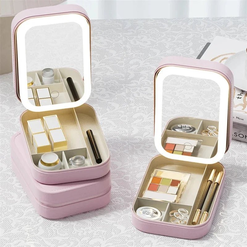 LED Mirror Makeup Storage Box - Luminosh