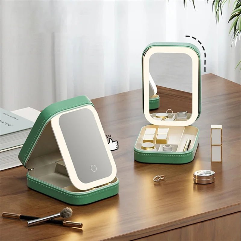 LED Mirror Makeup Storage Box - Luminosh