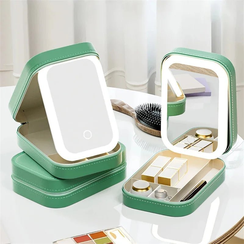 LED Mirror Makeup Storage Box - Luminosh